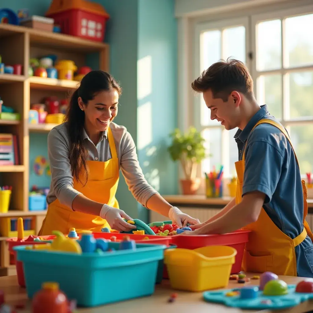 A checklist being marked off by a cleaner as tasks are completed.