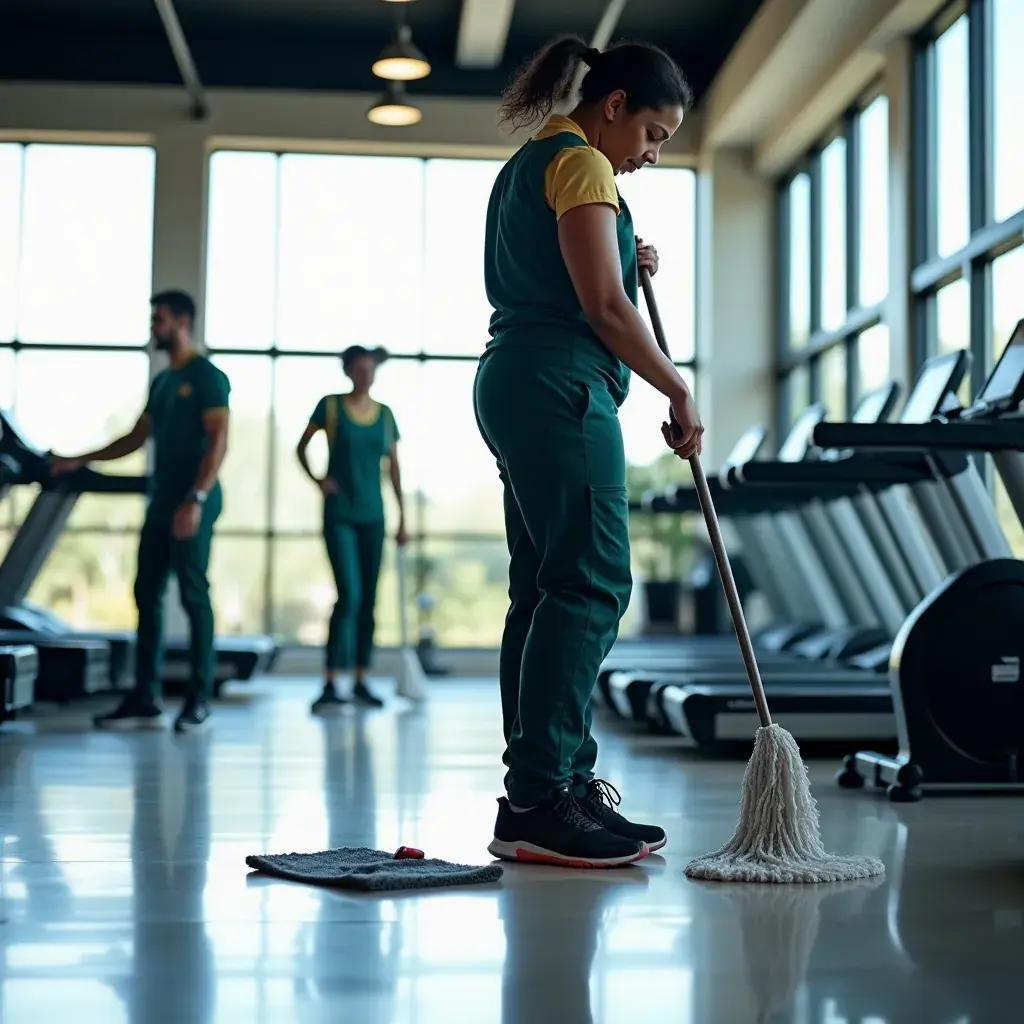 A serene bedroom with freshly made beds and tidy surroundings after cleaning.